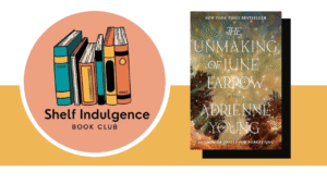 Book Club logo next to book cover of current title
