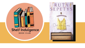 Book club logo alongside Out of the Easy cover.